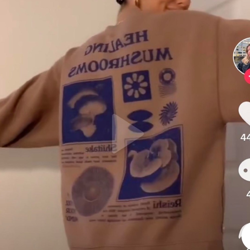 TNA Aritzia Healing Mushrooms Sweatshirt Crewneck